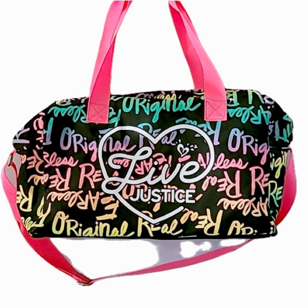 Justice Duffle Bag Rainbow Design
